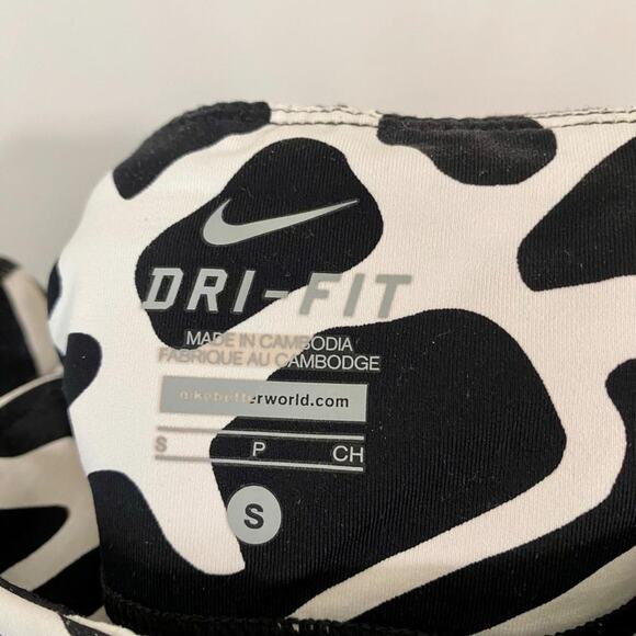 Nike Women’s Dri-Fit Leggings Black White Geometric Print Small EUC Activewear - Picture 4 of 8